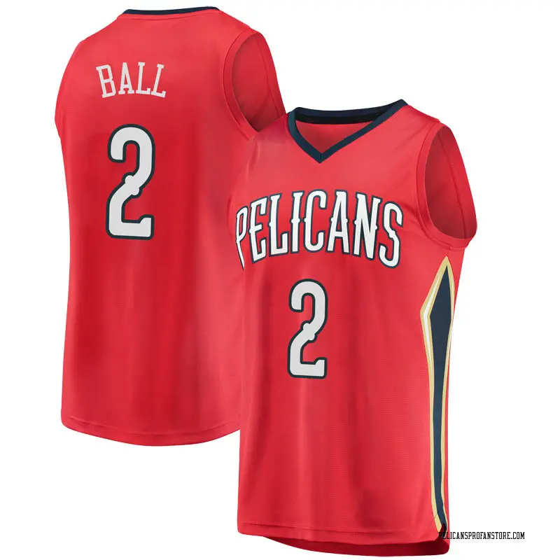 lonzo ball red pelicans jersey