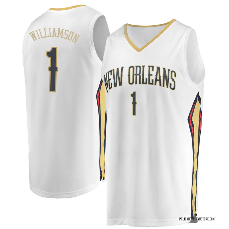 Fanatics Branded New Orleans Pelicans Swingman White Zion Williamson Fast Break Jersey ...