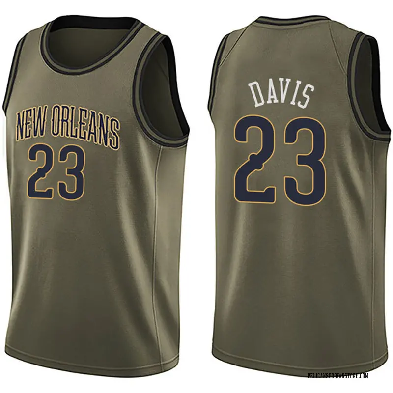 Nike New Orleans Pelicans Swingman Green Anthony Davis Salute to Service Jersey - Youth