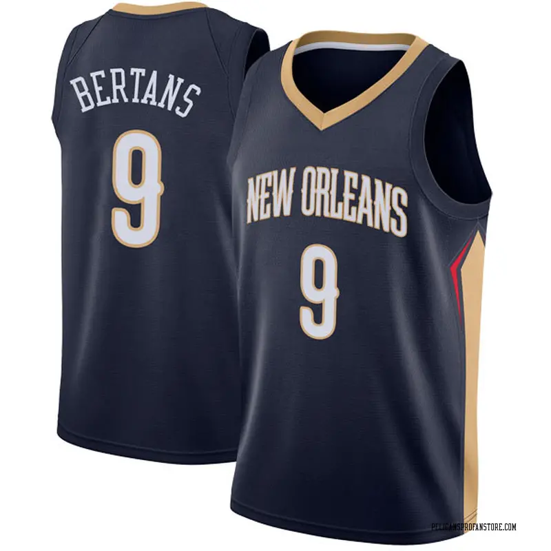 Nike New Orleans Pelicans Swingman Navy Dairis Bertans Jersey - Icon ...